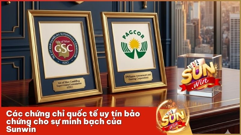 Pháp lý Sunwin LOGO sở hữu giấy phép từ Isle of Man và PAGCOR khẳng định vị thế quốc tế